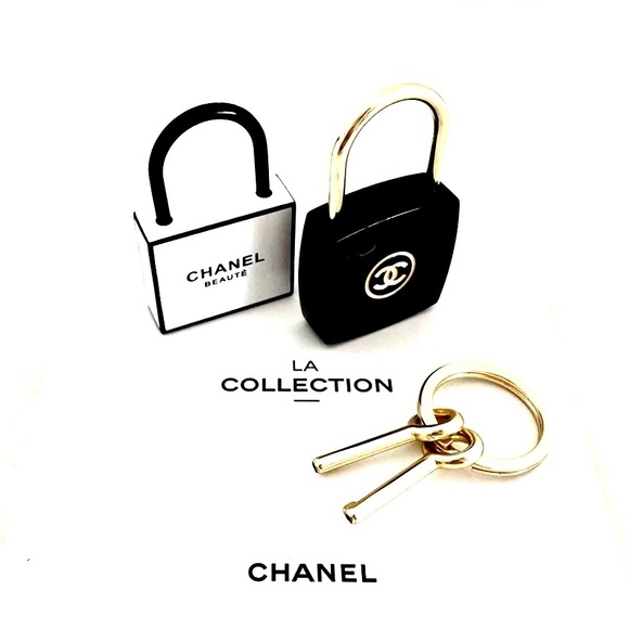 CHANEL Accessories - CHANEL PadLock Lock & Key Set Rare Counter VIP Giveaway Gift Bag Charm Keychain